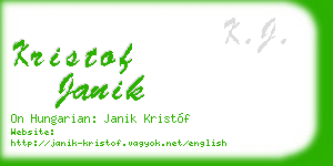 kristof janik business card